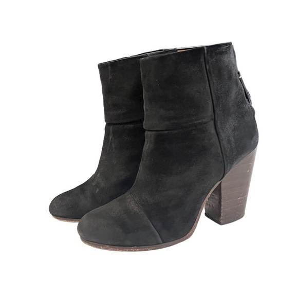 Rag & bone classic newbury black suede ankle boots - Picture 1 of 7